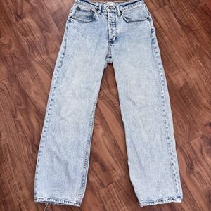 Abercrombie & Fitch The 90s Baggy Low Rise Jeans Light Wash Size 2
